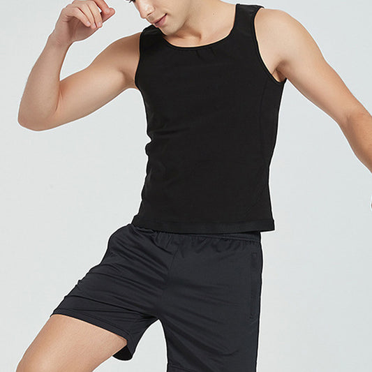 Men's Fashion Simple Solid Colour Sweatshirt Tank Top