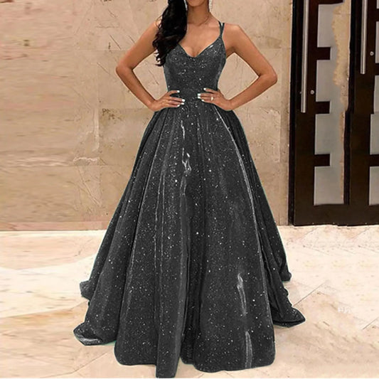 2024 Women's Fashion Sling Slim Dress Evening Dress Elegant Women Formal Dress Long Cocktail Wedding Birthday Club Party Dresses