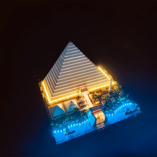 LED Light Set For 21058 The Great Pyramid of Giza compatible 6111 (Only LED Light, NOT Include The Model Bricks)