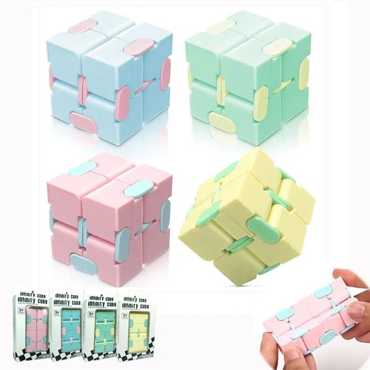 1PC Decompression Cube Toy Infinity Magic Cube Relieve Stress Fidget Antistress Anxiety Goods Puzzle Spinner Toy for Adults Kids