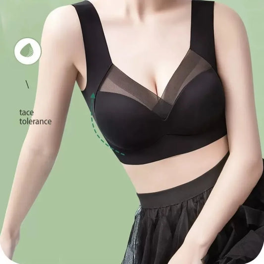 All-in-one top support to prevent sagging no trace soft support no steel ring thin underwear gather large tank top bra