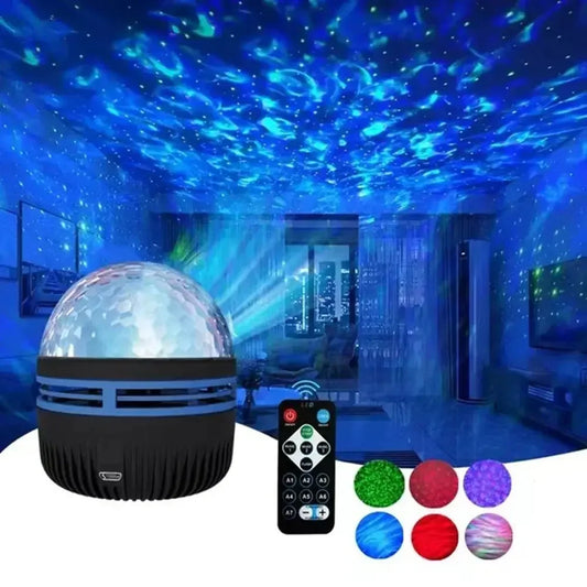 LED Galaxy Star Projector Remote Control Night Light 5V USB 7 Colors for Room Bedroom Home Theater Christmas Party Decoration