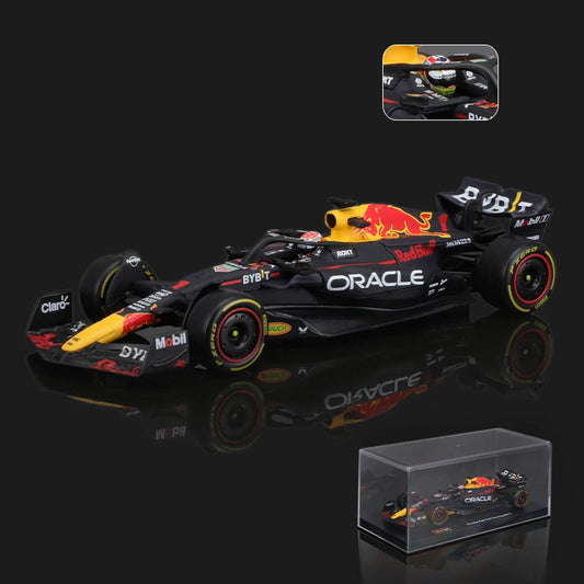 Bburago 1:43 2023 F1 Dust Cover Version Red Bull RB19 Alloy Car Formula Racing Diecast Model Toy Collection Gifts Verstappen