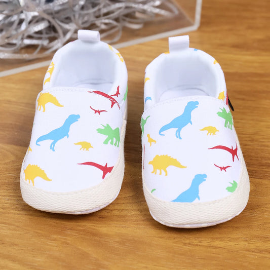 Yibubu Baby Shoes Animal Print Baby Girl Shoes Cute Dragon Breathable Comfortable Infant Flats Soft Sole Newborn First Walkers