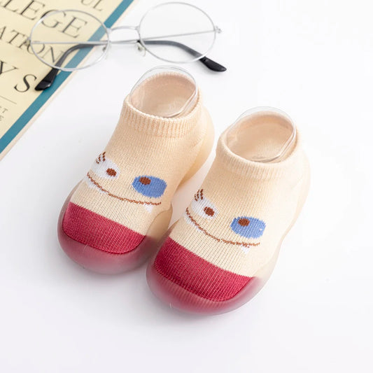 New Spring Autumn Infant Toddler First Walker Baby Girls Boys Non-Skid Animals Sock Shoes Cotton Lightweight Slip-on Sneakers