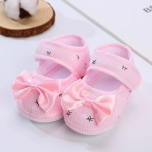 First Walkers Toddler Cotton Shoes Square Mouth Girl Shoes Sticky Buckle Girl's Shoes Soft Bottom Anti-Slip Infant Casual Shoes