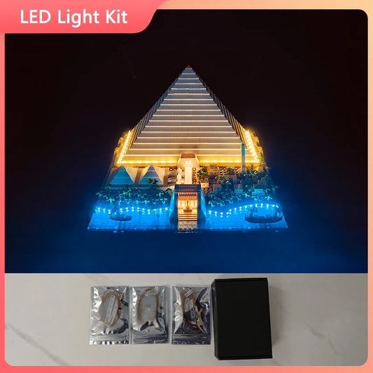 LED Light Set For 21058 The Great Pyramid of Giza compatible 6111 (Only LED Light, NOT Include The Model Bricks)