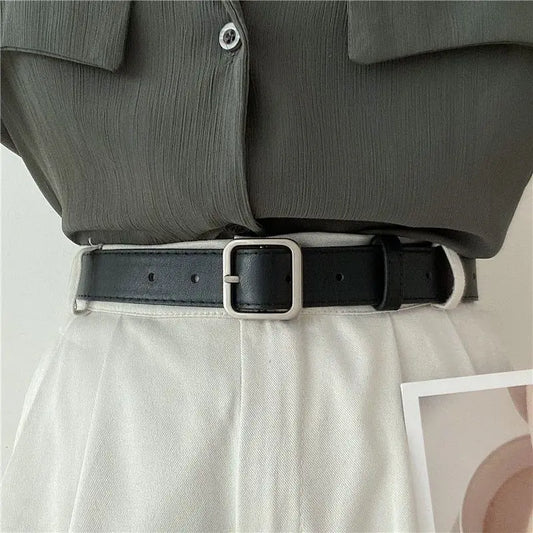 2013 new Korean fashion wild belt Chic students casual retro simple square buckle belt trouser belt men and women