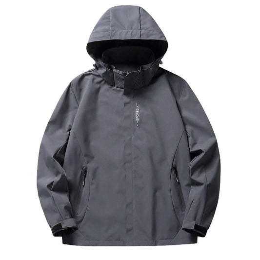 Mens Waterproof Jacket Outdoor Lightweight Hooded Gym Sport Windbreaker Solid Color Windproof Anoraks Winter Jackets For Men